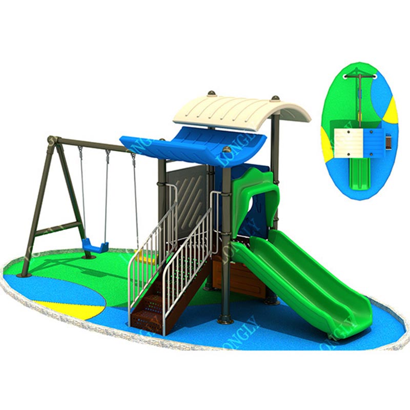 Kids Outdoor Swing And Slide - Модная детская горка с качелями, пластиковая