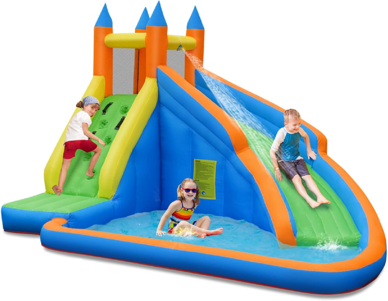 Kids Outdoor Water Park - Гигантский надувной аквапарк с батутом, скалодромом