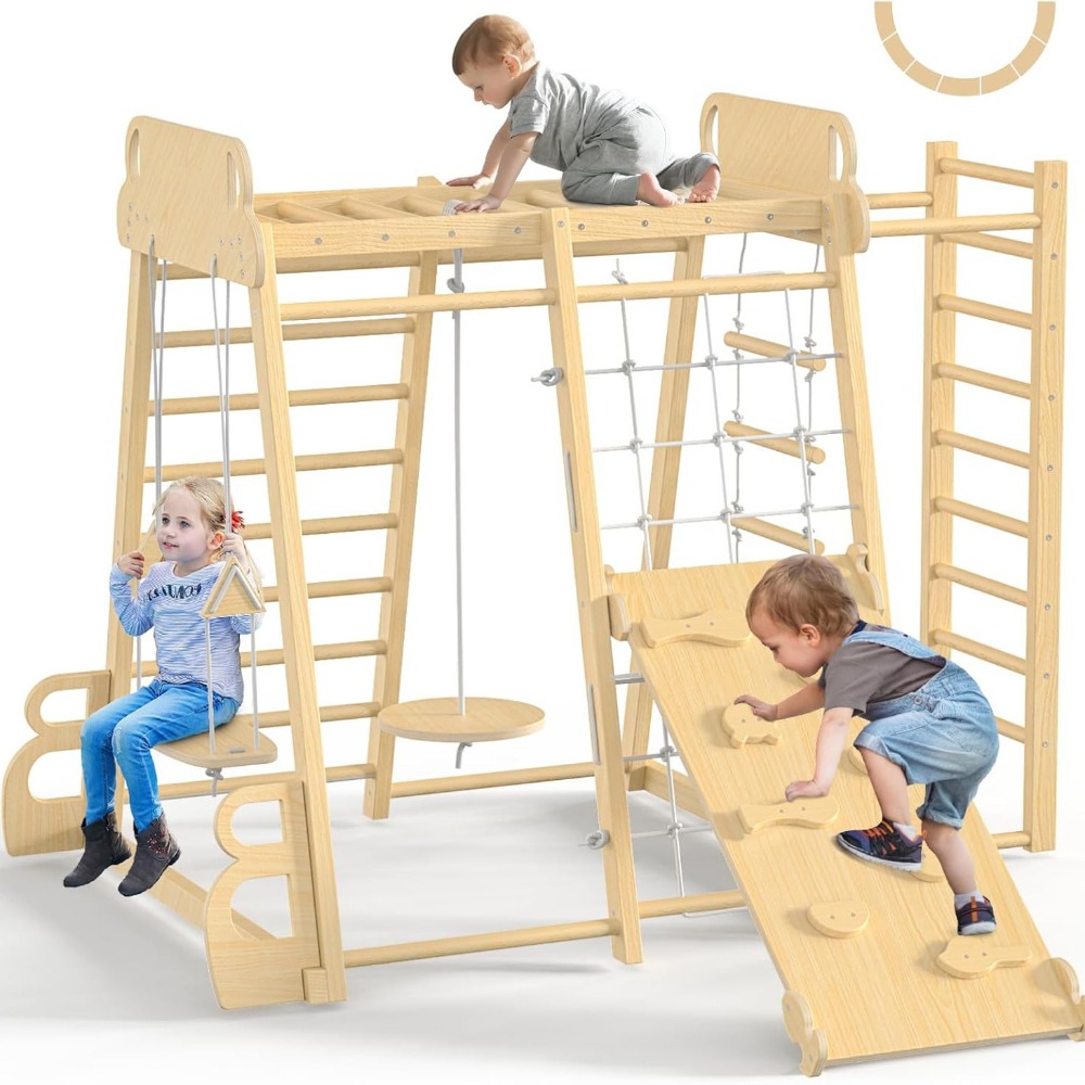 Kids Outdoor Swing And Slide - Детский игровой комплекс 9-в-1 для дома: