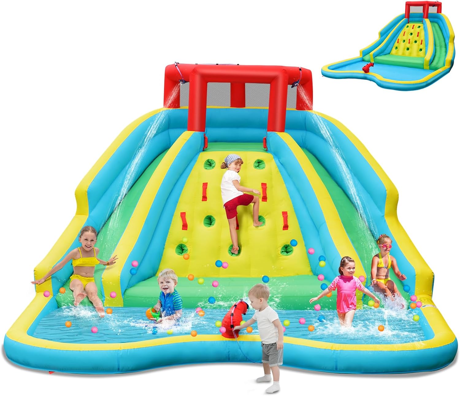 Kids Outdoor Water Park - Гигантская надувная водная горка для детей,
