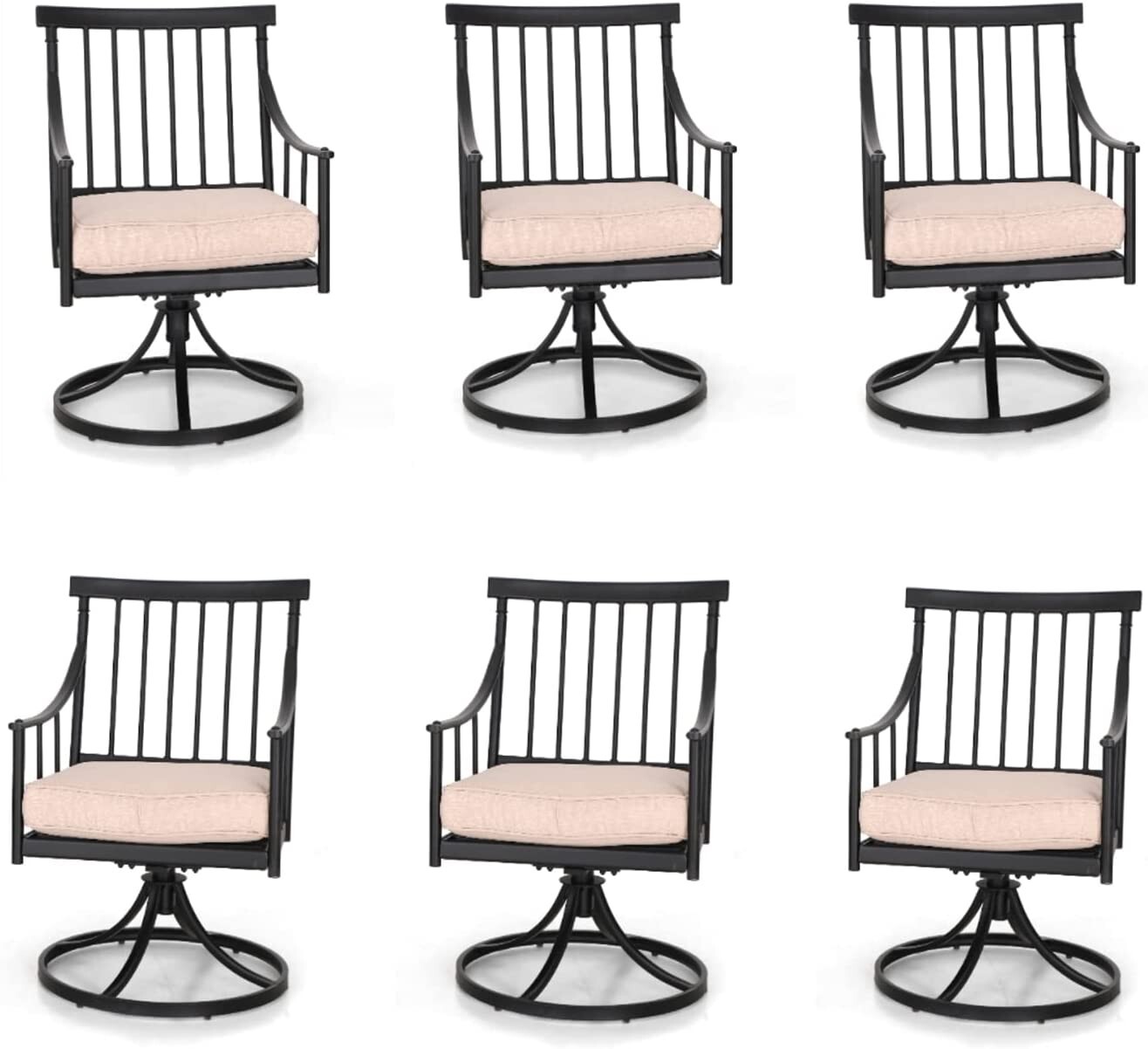 Kids Outdoor Dining Set - Набор из 6 поворотных садовых стульев
