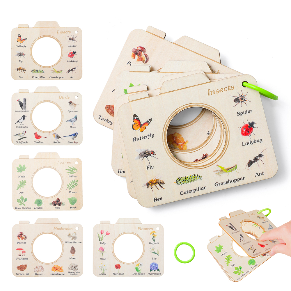 Kids Outdoor Kit - Деревянная развивающая книга в форме фотоаппарата