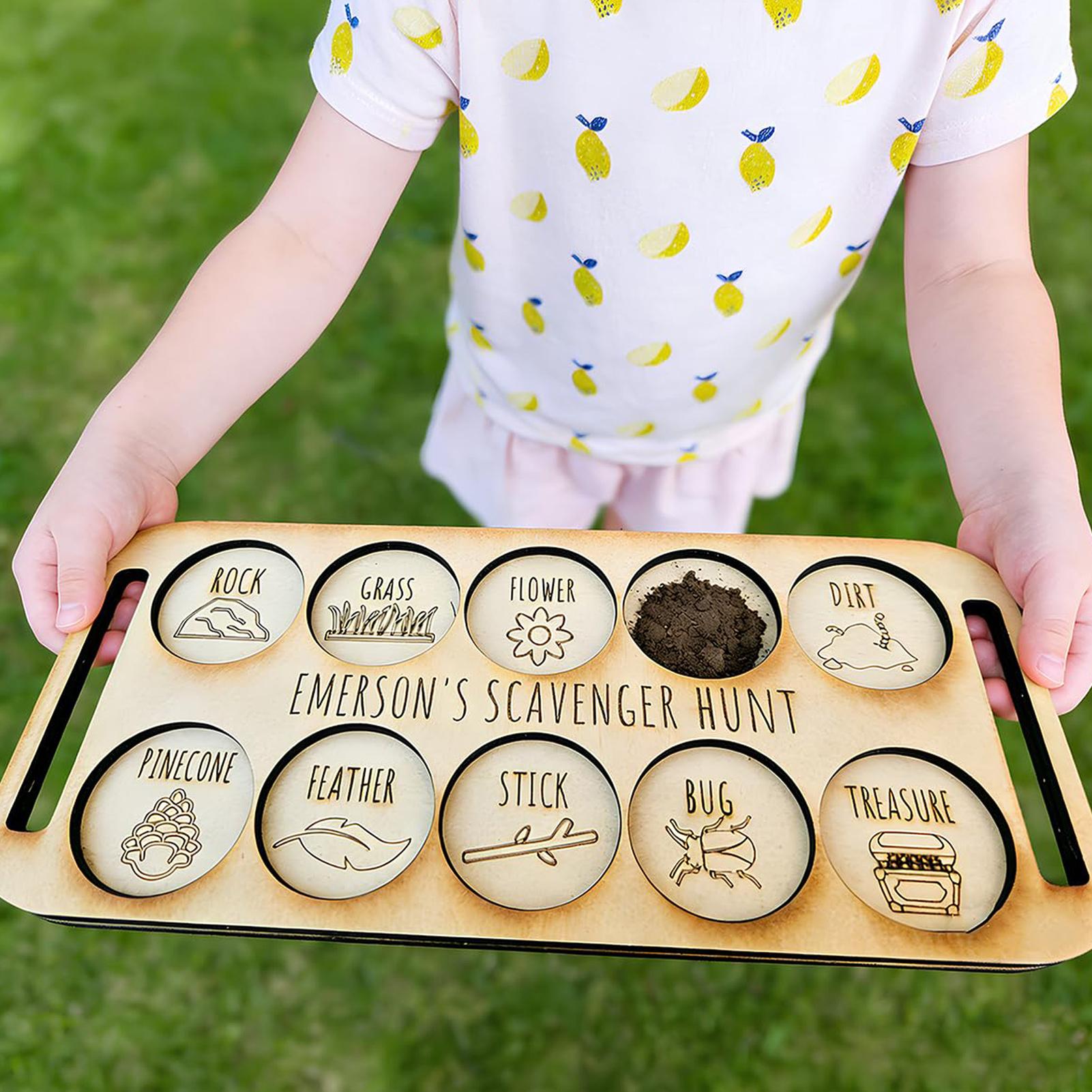 Kids Outdoor Scavenger Hunt - Деревянный набор для детских поисковых игр