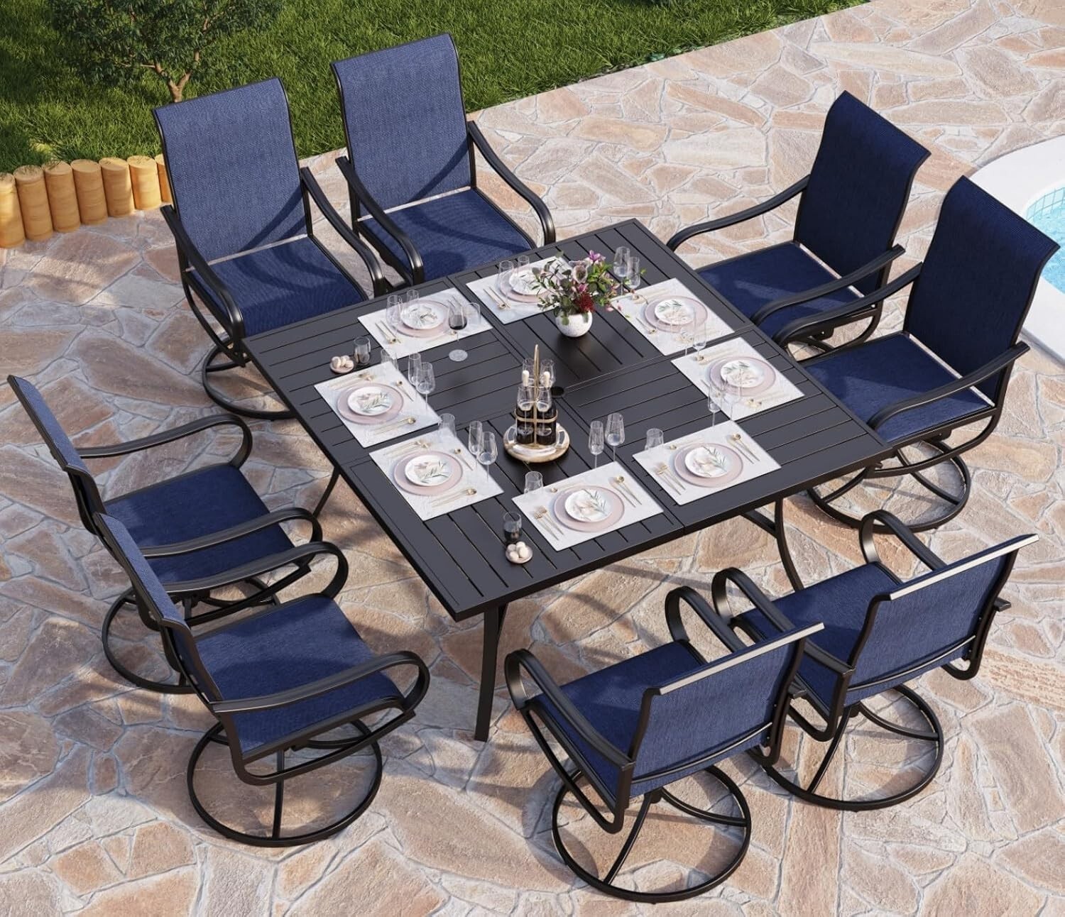 Kids Outdoor Dining Set - Комплект садовой мебели из 9 предметов: