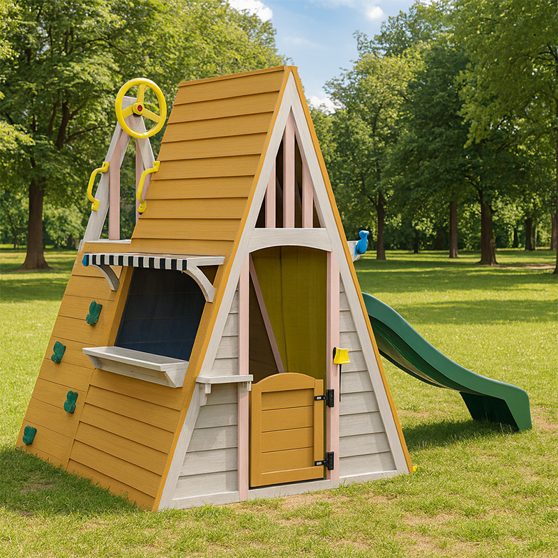 Kids Outdoor Frame - Детская уличная игровая площадка: деревянный треугольный