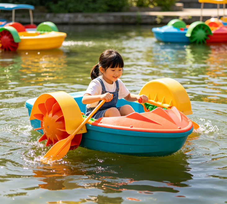 Kids Outdoor Water Park - Красочная детская лодка-катамаран, пластиковая педальная лодка