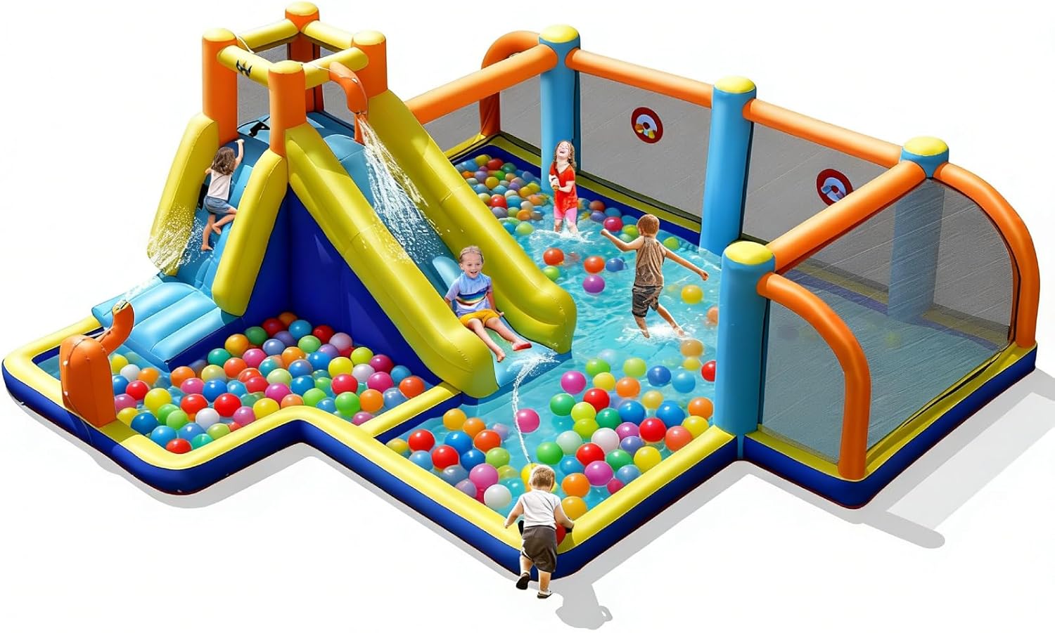 Kids Outdoor Water Park - Надувная водная горка, надувной батут-замок с
