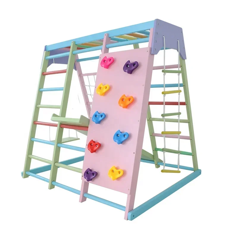 Kids Outdoor Swing And Slide - Детский деревянный игровой комплекс для дома