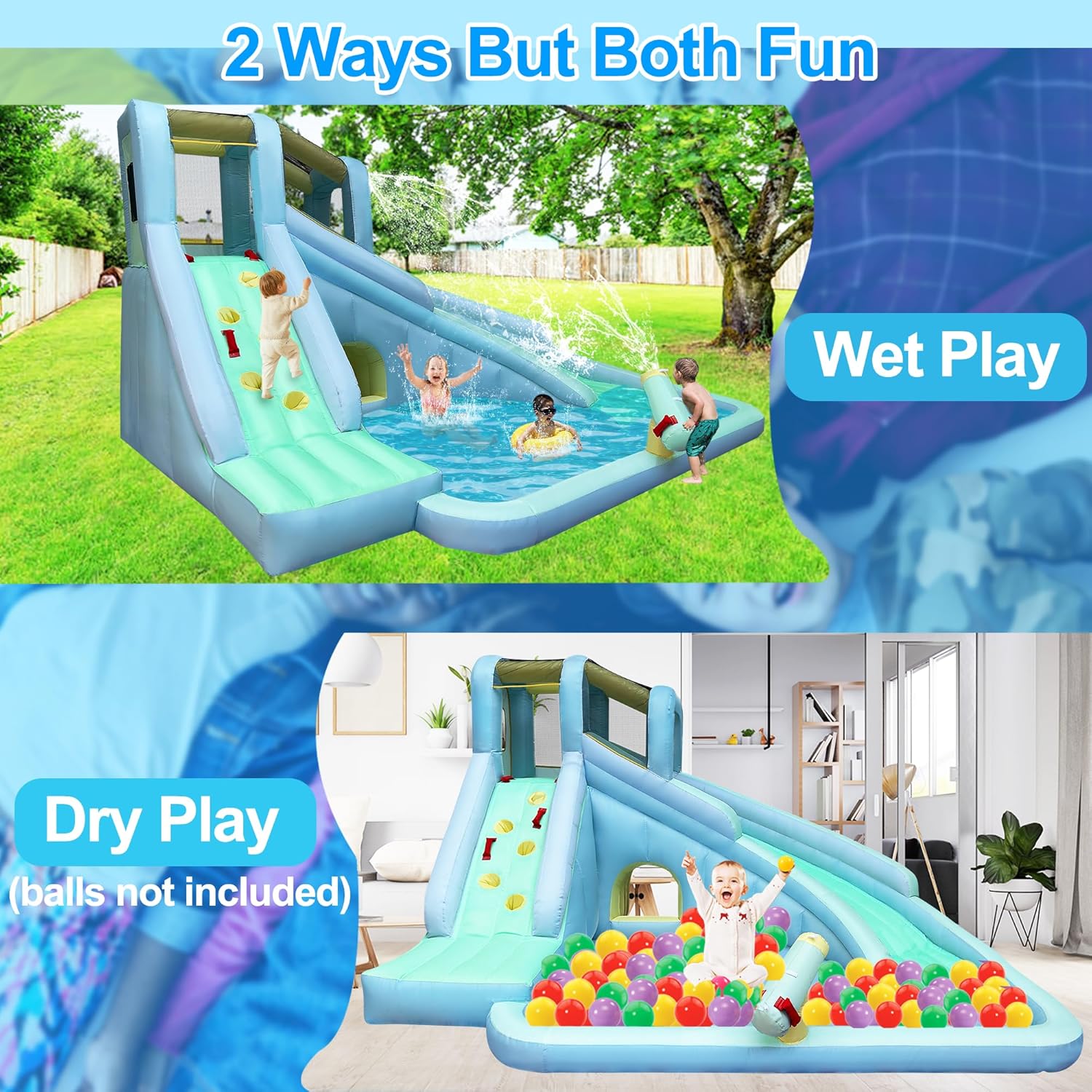 Надувной детский батут-аквапар – обзор и цена Kids Outdoor Water Park