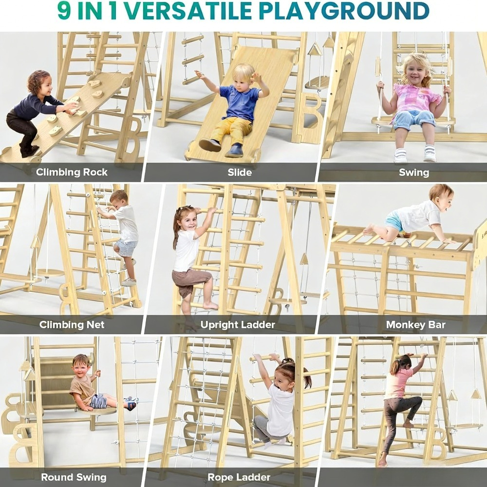 Детский игровой комплекс 9-в-1 – обзор и цена Kids Outdoor Swing And Slide
