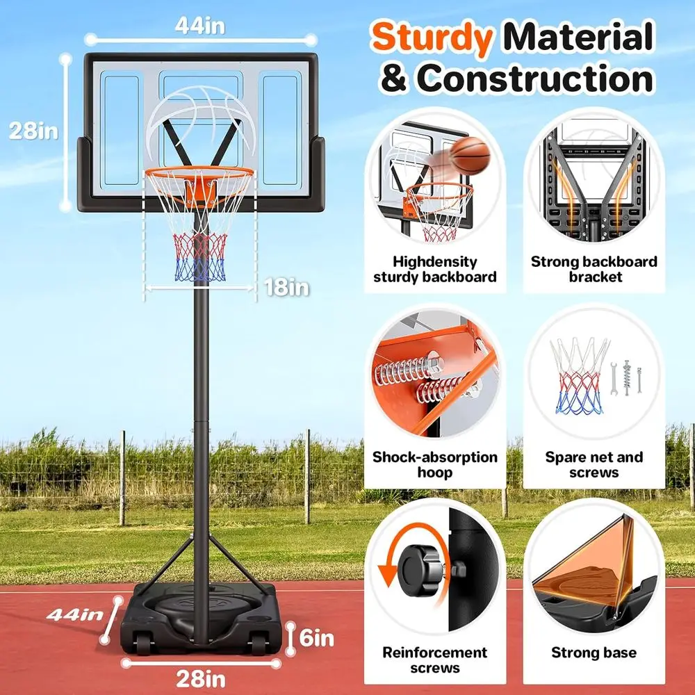 Регулируемая портативная баске – обзор и цена Kids Outdoor Basketball