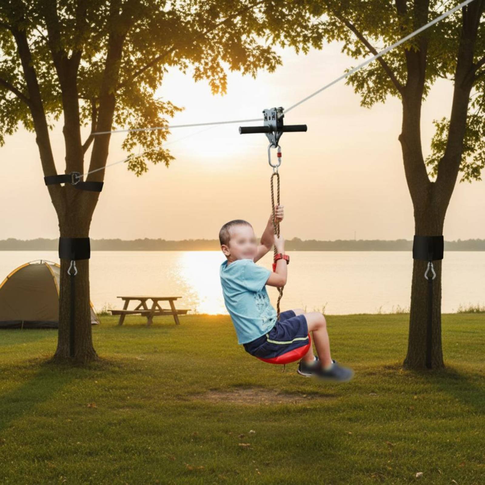 Детский комплект для самостоят – обзор и цена Kids Outdoor Zipline