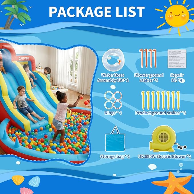 Всесезонный надувной аквапарк  – обзор и цена Kids Outdoor Water Park