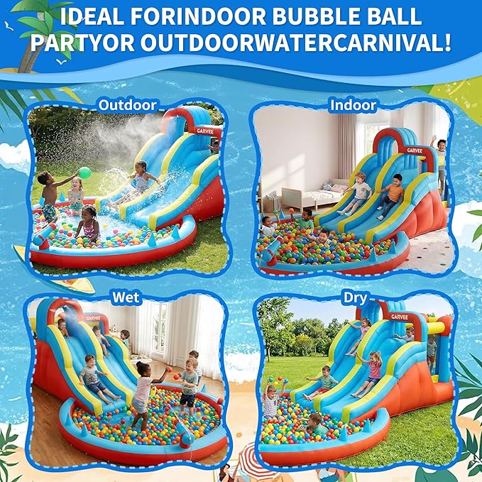 Всесезонный надувной аквапарк  – обзор и цена Kids Outdoor Water Park