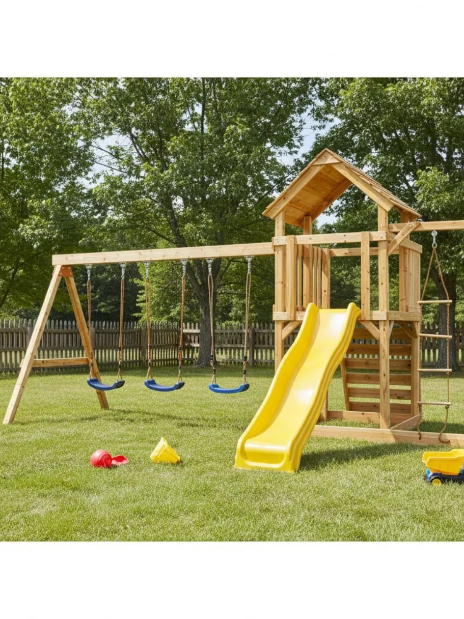 Детские качели, детские деревя – обзор и цена Kids Outdoor Swing And Slide