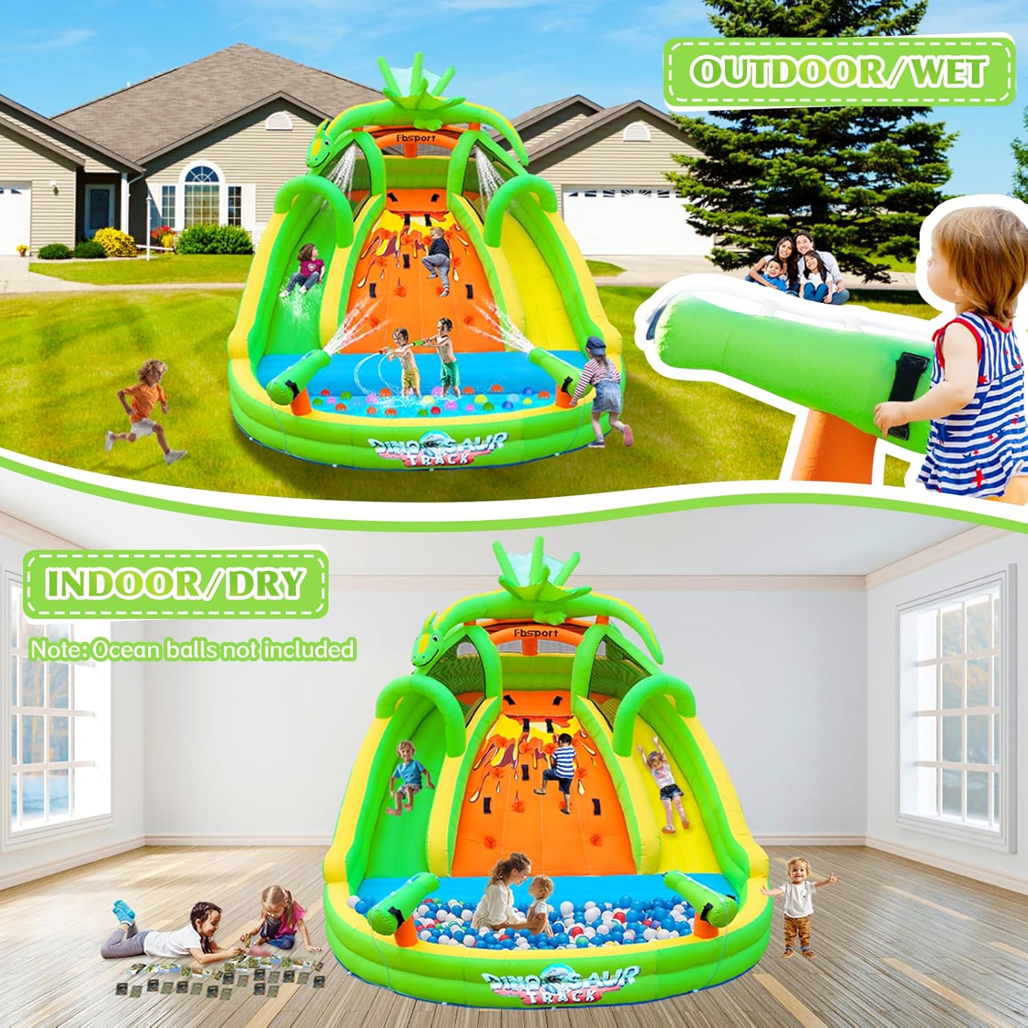 Надувной батут для детей с гор – обзор и цена Kids Outdoor Water Park