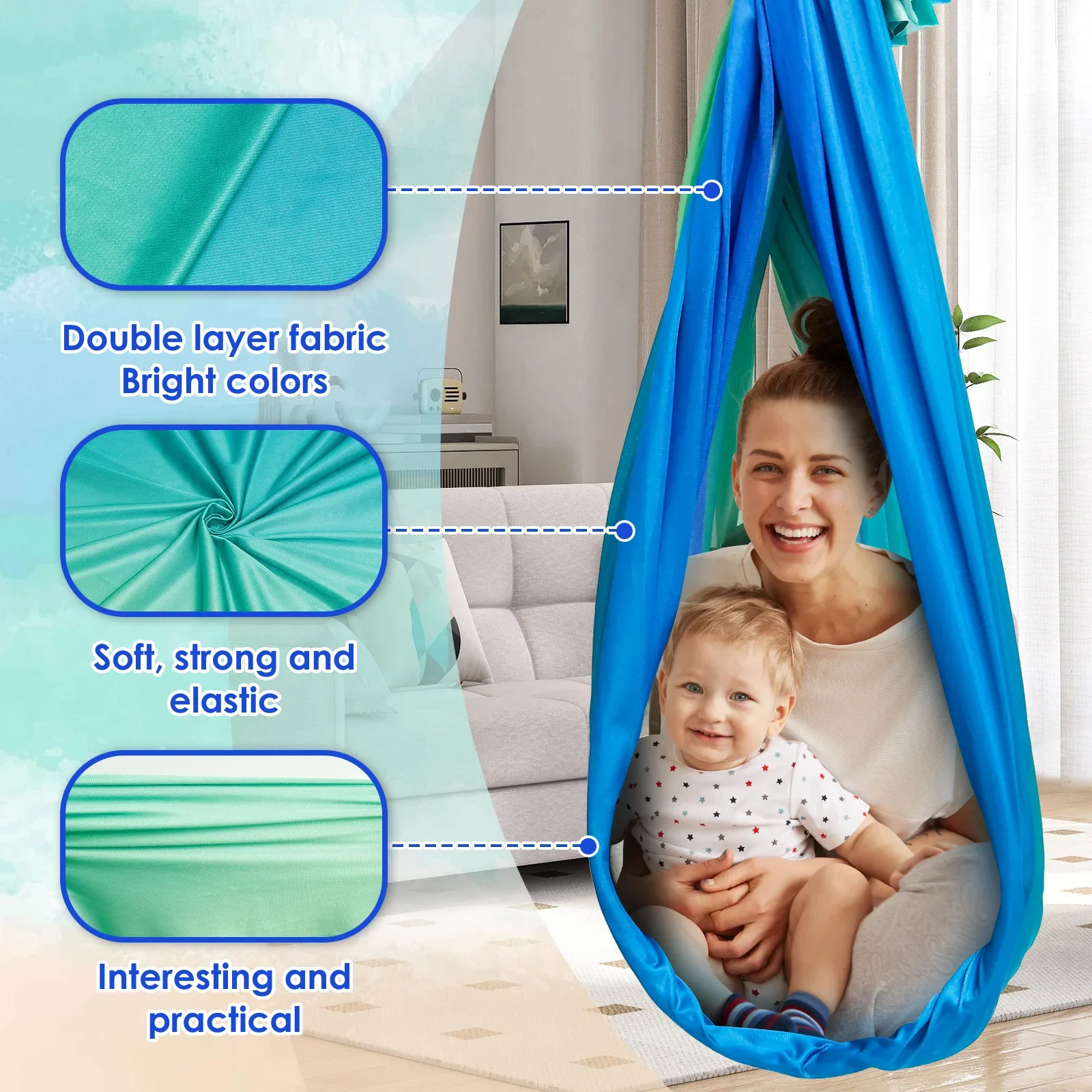 Сенсорные качели-гамак для дет – обзор и цена Kids Outdoor Swing And Slide