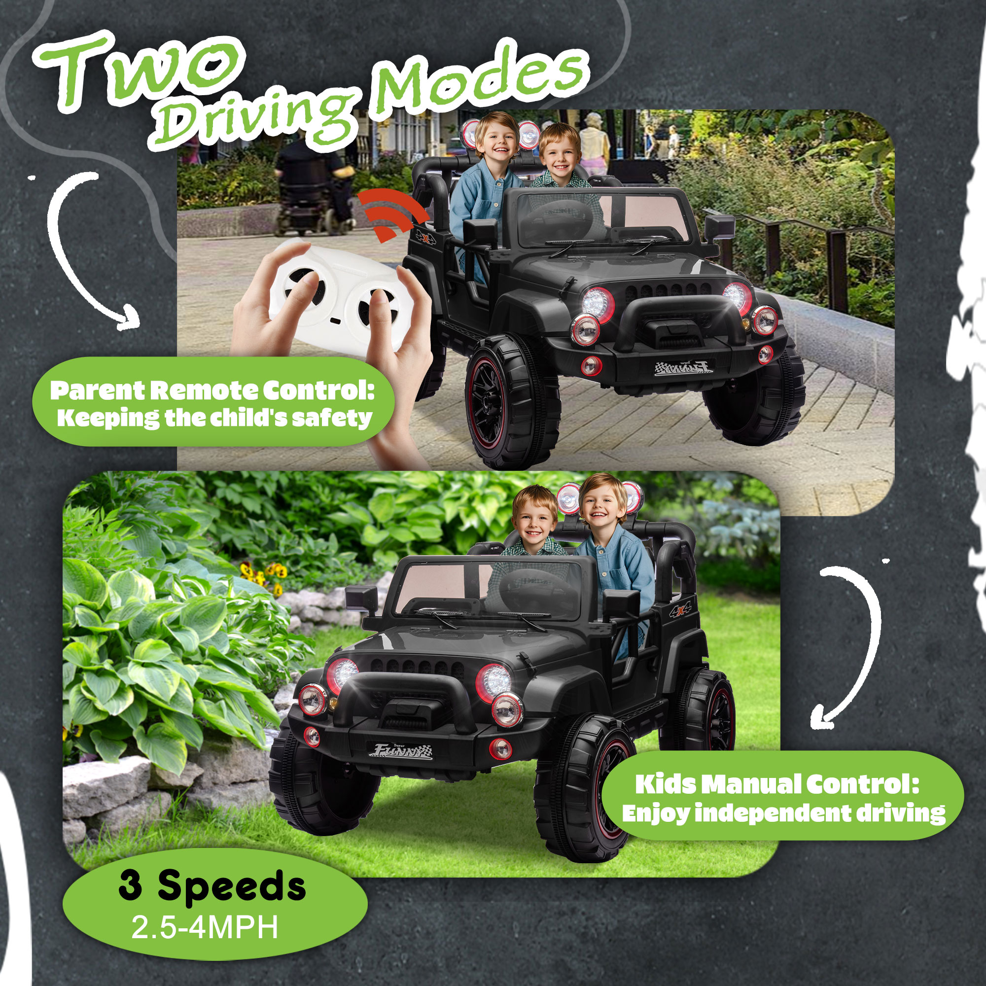 Детский электромобиль 24В 80Вт – обзор и цена Kids Outdoor Electric Car