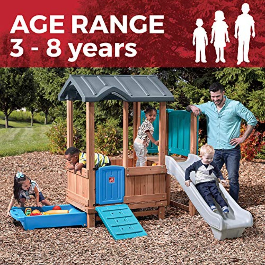 Игровой домик и горка Woodland – обзор и цена Kids Outdoor Swing And Slide