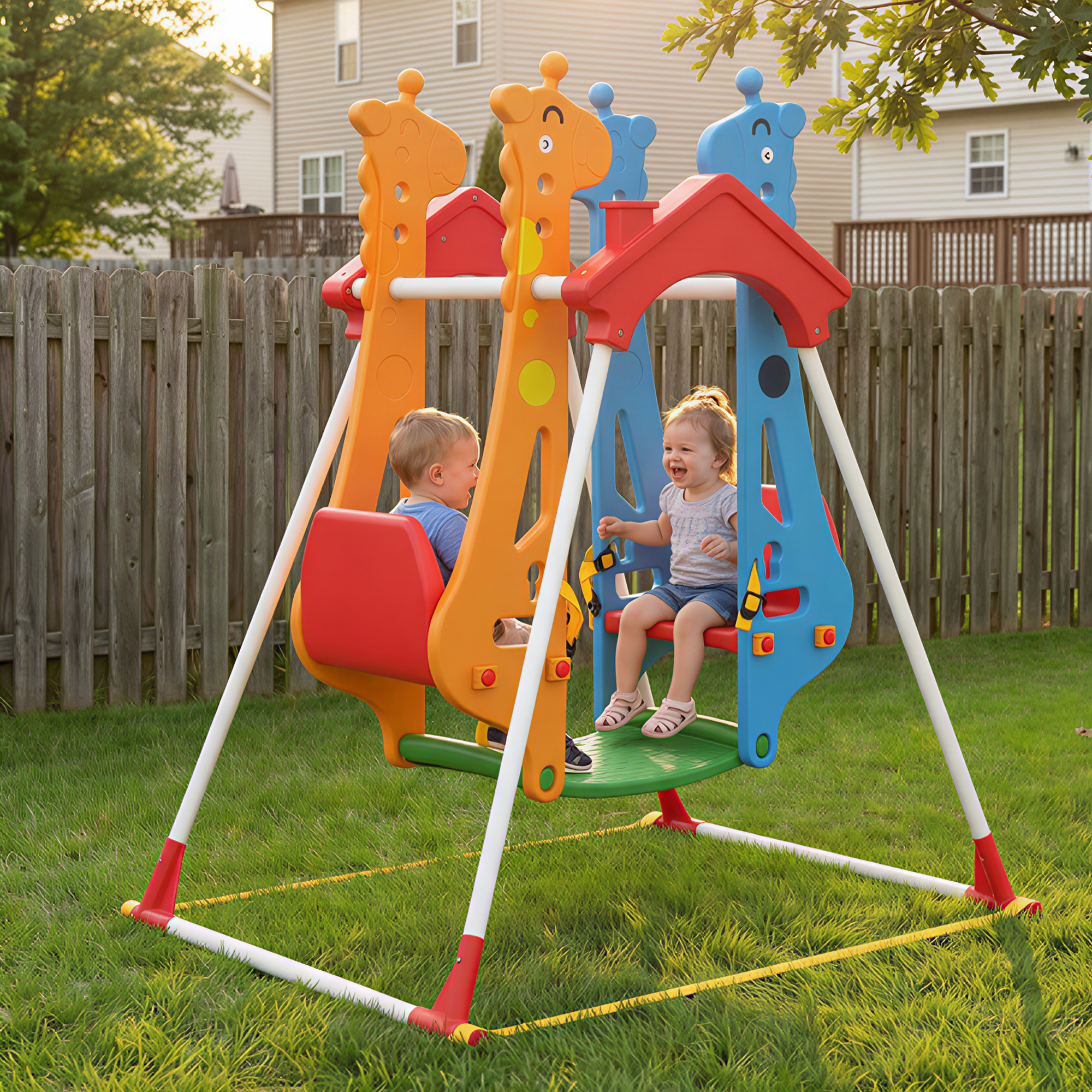 Детские качели Face-to-Face, у – обзор и цена Kids Outdoor Swing And Slide