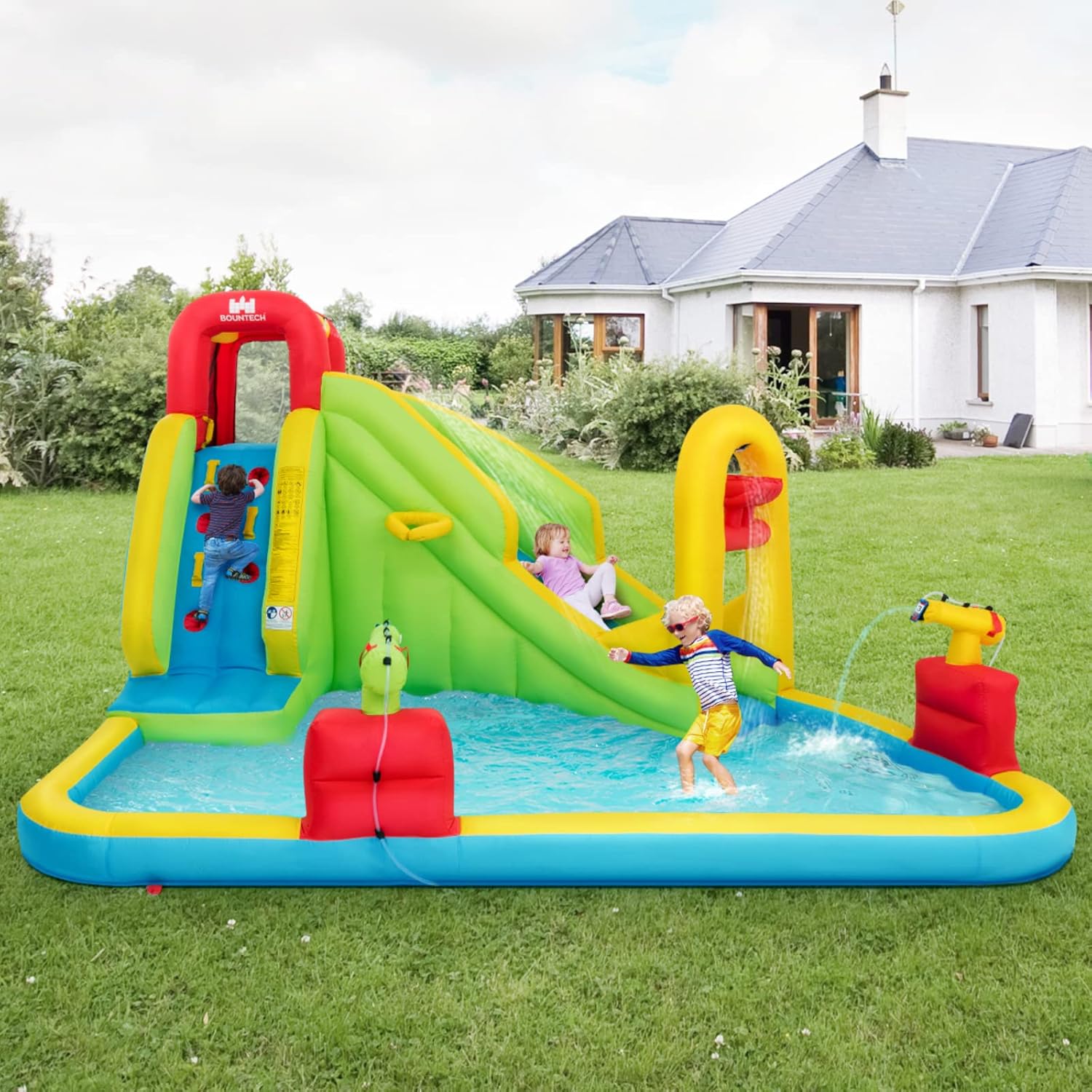 Надувной аквапарк-батут для де – обзор и цена Kids Outdoor Water Park