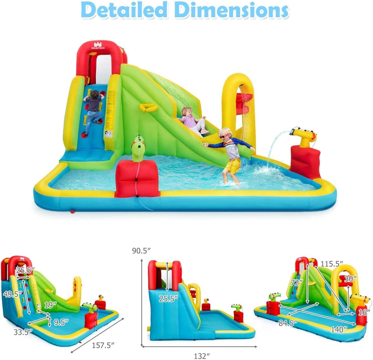 Надувной аквапарк-батут для де – обзор и цена Kids Outdoor Water Park