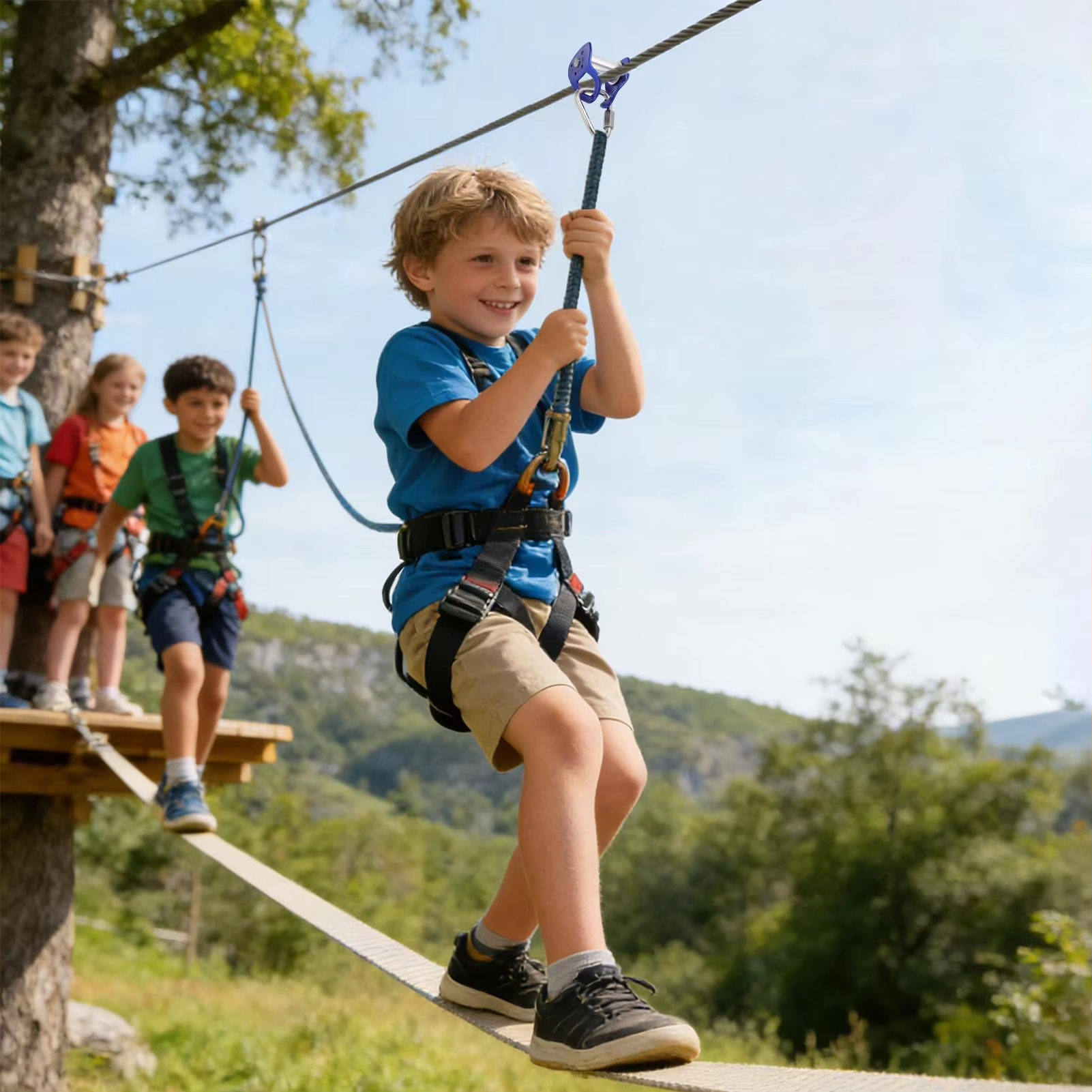 Набор для зиплайна на открытом – обзор и цена Kids Outdoor Zipline