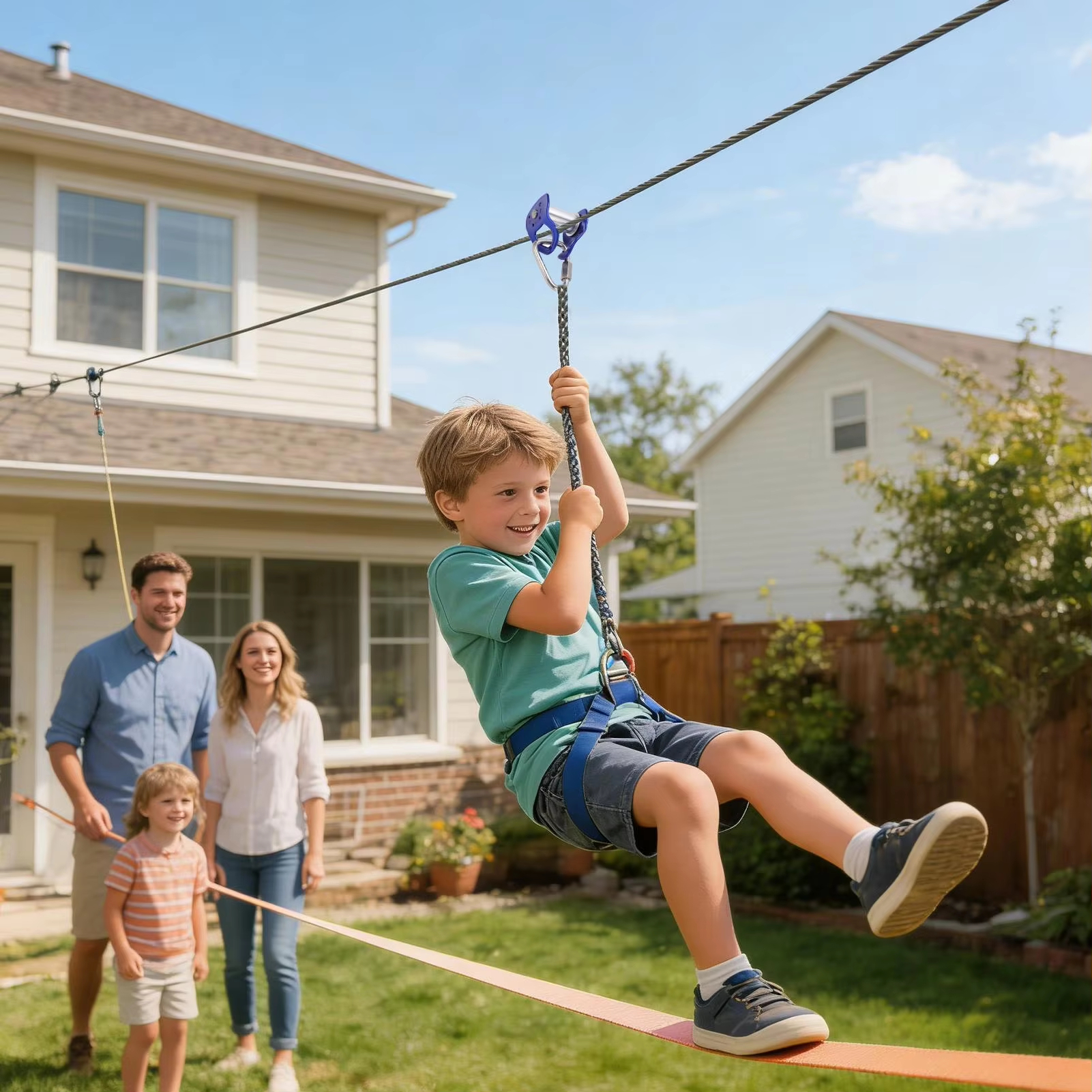 Набор для зиплайна на открытом – обзор и цена Kids Outdoor Zipline