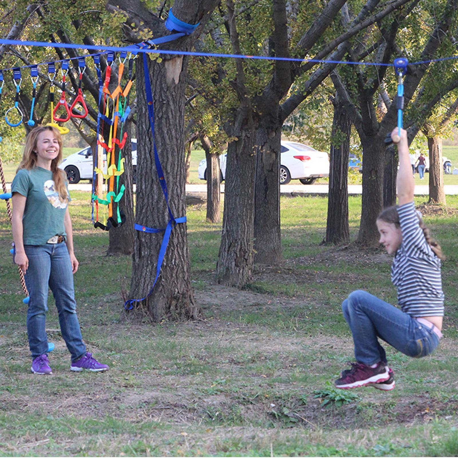 Уличный тросовый аттракцион с  – обзор и цена Kids Outdoor Zipline